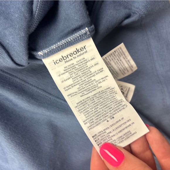 ICEBREAKER Women’s Blue Granary 260 Merino Long Sleeve 1/4 Zip Dress size Small - Picture 9 of 11